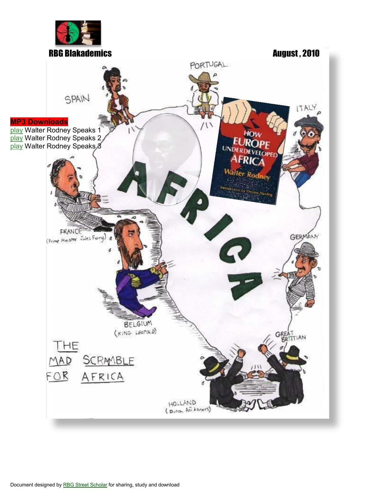 Download and Read How Europe Underdeveloped Africa by Walter Rodney (2018).pdf (E-Book) Free with subscription.