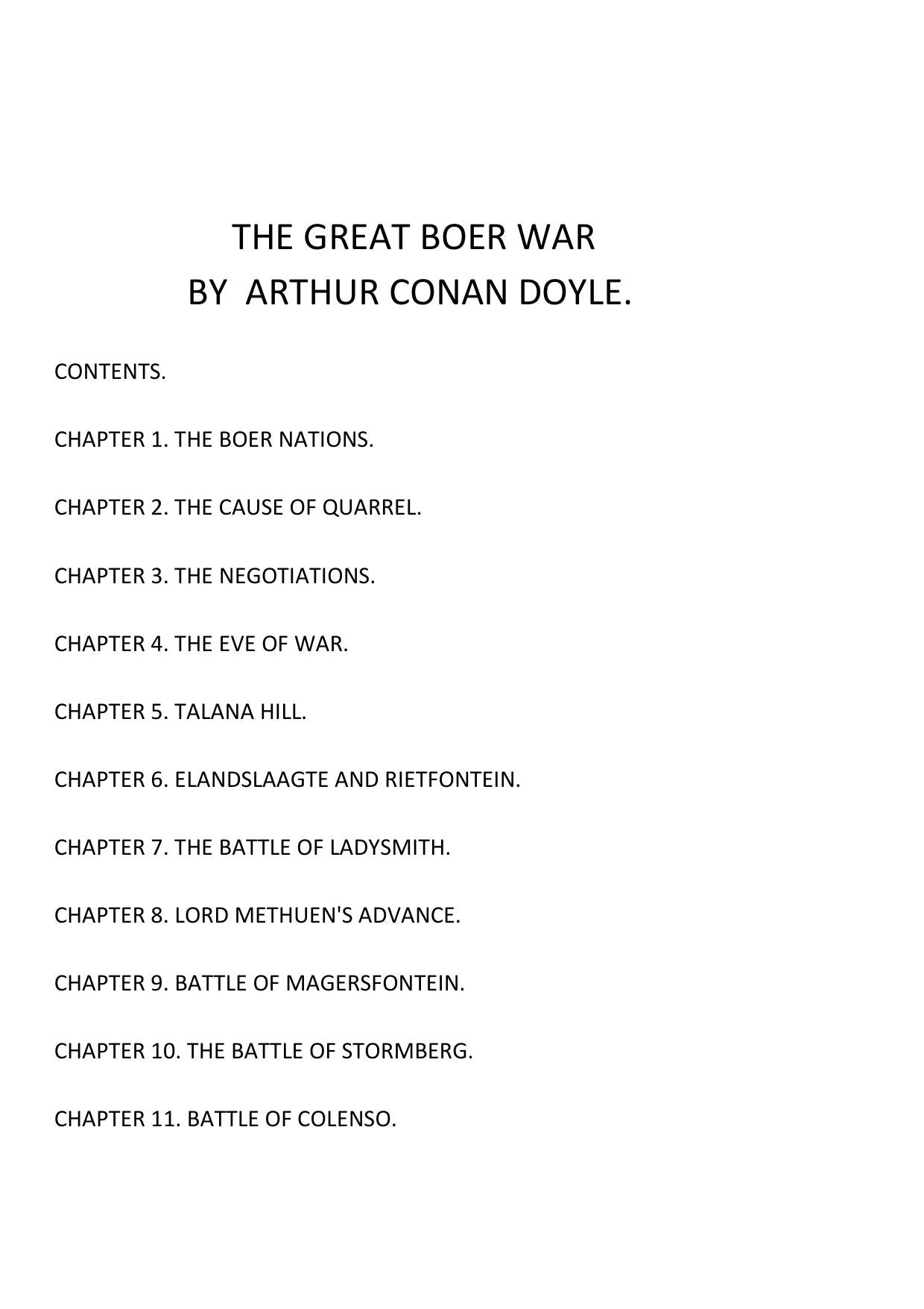 Download and Read THE GREAT BOER WAR BY ARTHUR CONAN DOYLE by Pranam (E-Book) Free with subscription.