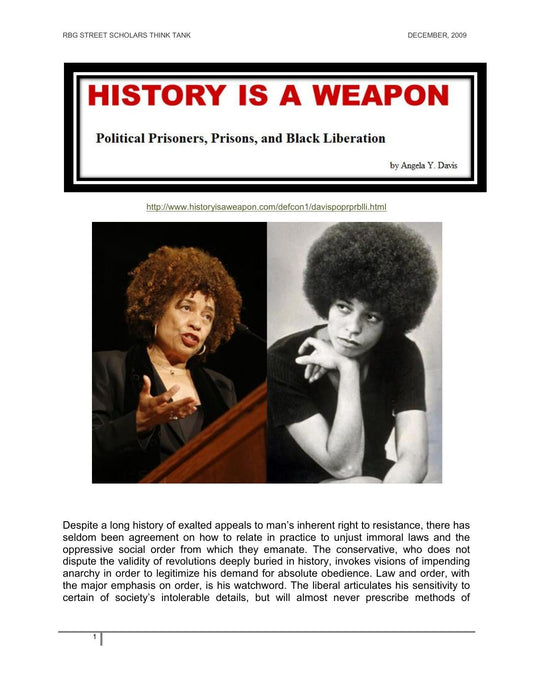 Download and Read **History is a Weapon: Political Prisoners, Prisons, and Black Liberation** by Angela Y. Davis (E-Book) Free with subscription.