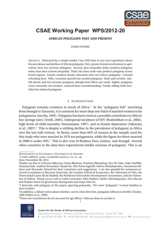 Download and Read African polygamy: Past and present by James Fenske (E-Book) Free with subscription.