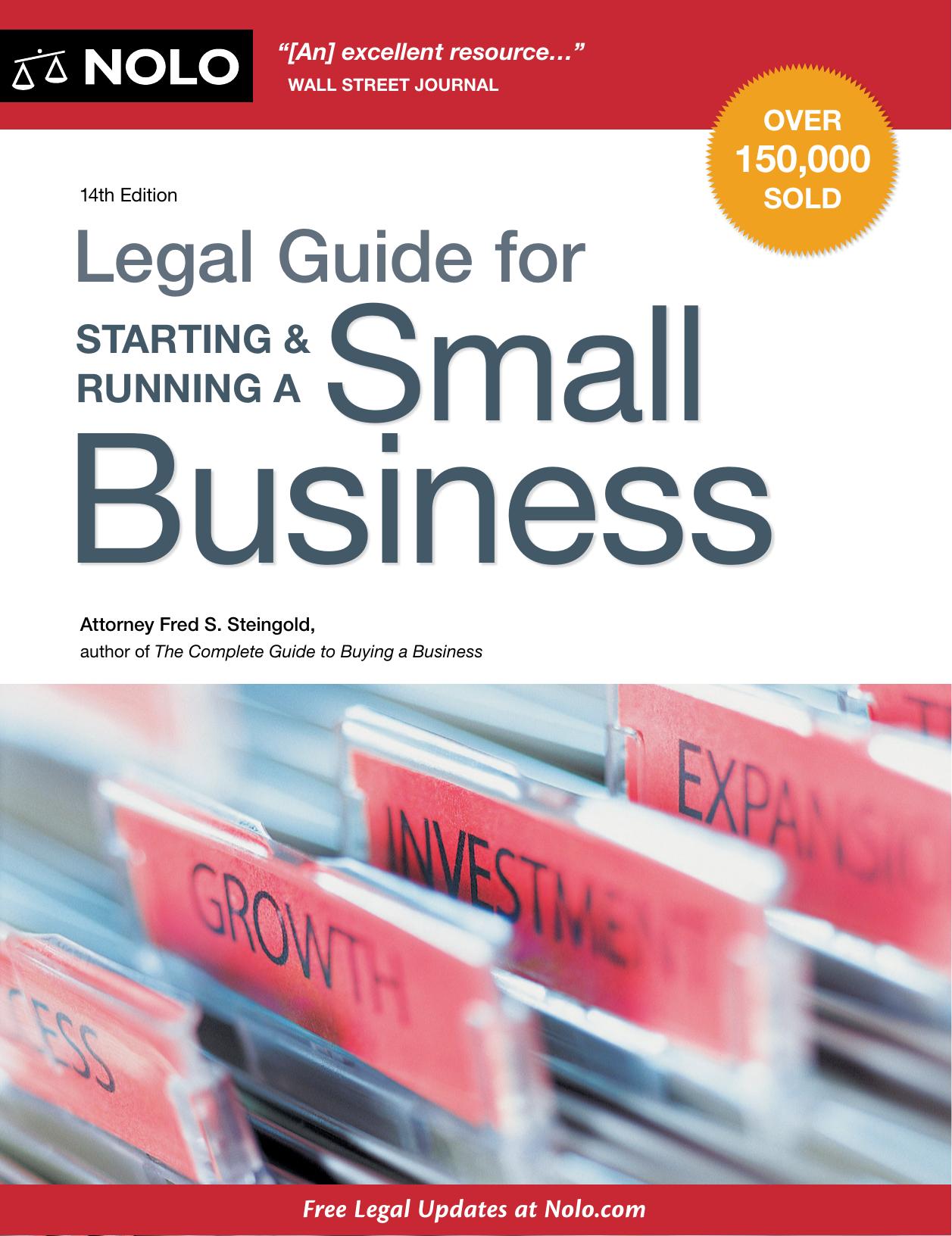 Download and Read Legal Guide for Starting & Running a Small Business by Fred S. Steingold & David Steingold (E-Book) Free with subscription.