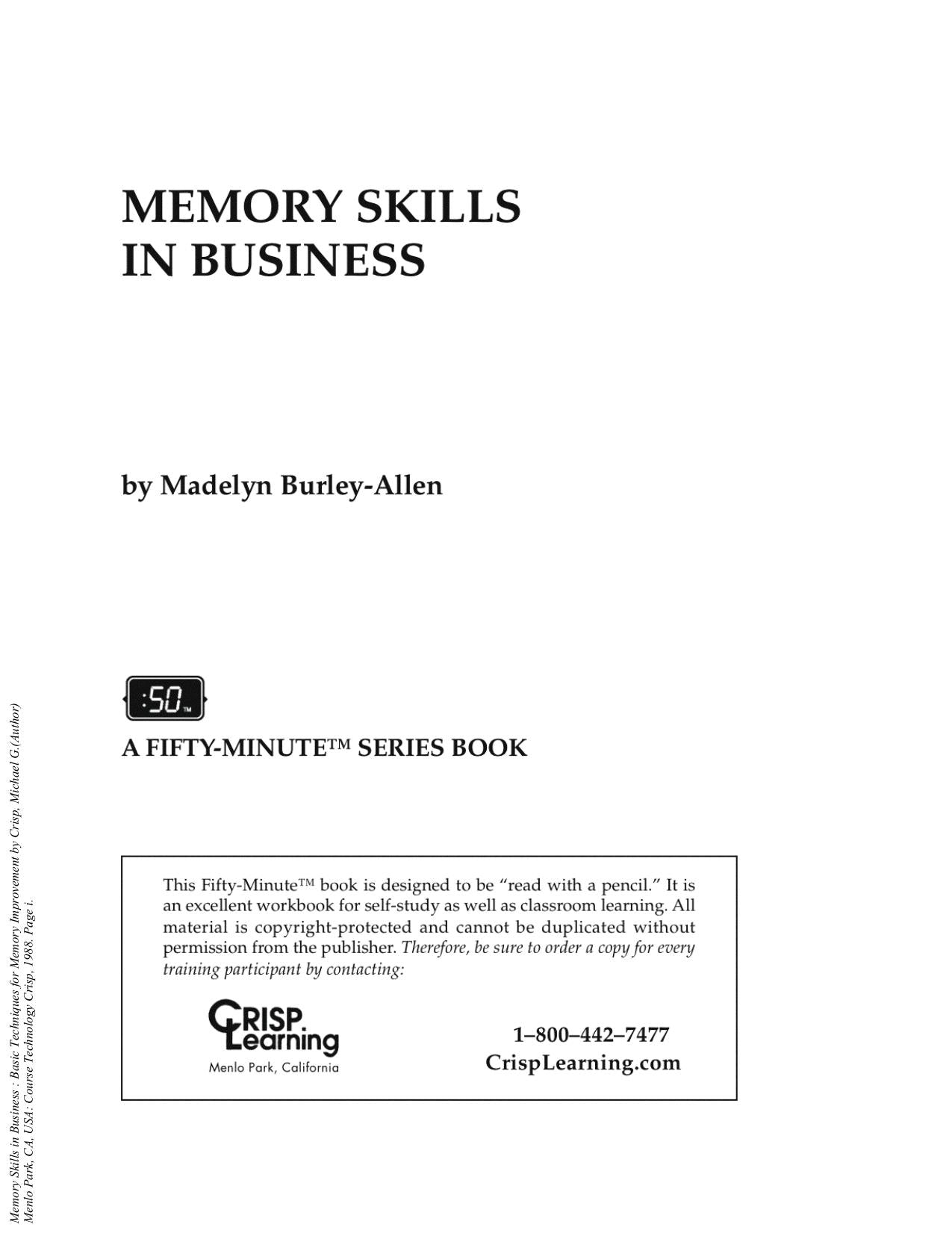 Download and Read Memory Skills in Business : Basic Techniques for Memory Improve by Olivier Beauregard (E-Book) Free with subscription.